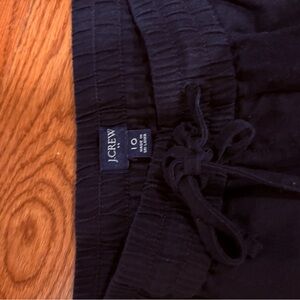 J.Crew Navy Drawstring Linen Trousers